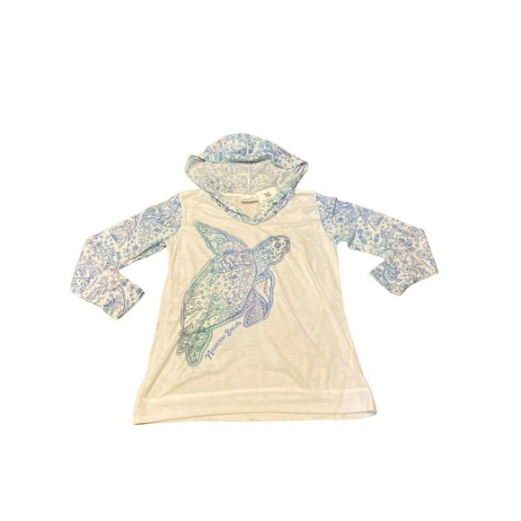 Kai Wakine Designs Hawaii Lightweight Hoodie Navarre Bay Turtle size medium - Picture 3 of 13